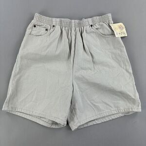 VTG Bobby Jones Shorts Women 14 Pull On Stretch Waist Khaki Pockets Comfort‎ USA